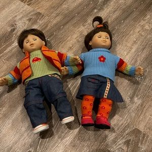 Bitty baby twins Brunette boy and girl